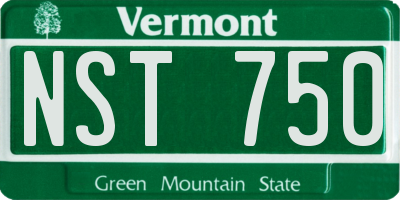 VT license plate NST750