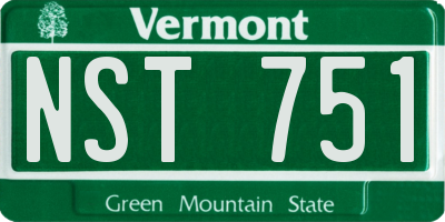 VT license plate NST751