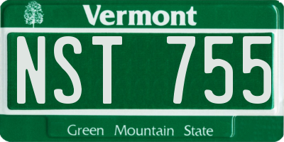 VT license plate NST755
