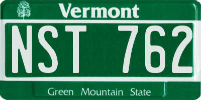 VT license plate NST762