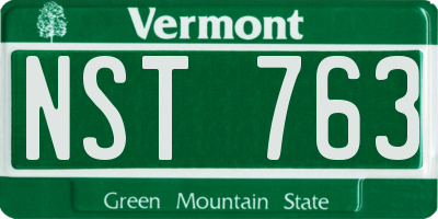 VT license plate NST763