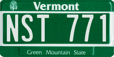 VT license plate NST771