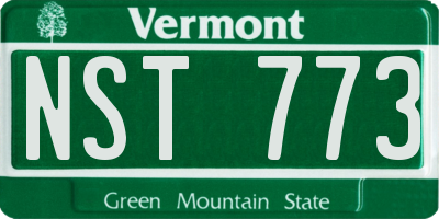 VT license plate NST773