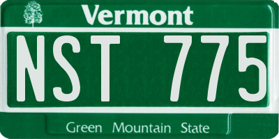 VT license plate NST775