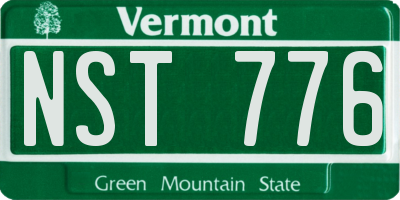 VT license plate NST776