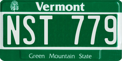 VT license plate NST779