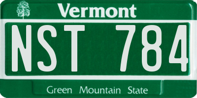 VT license plate NST784