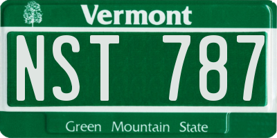 VT license plate NST787