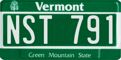 VT license plate NST791