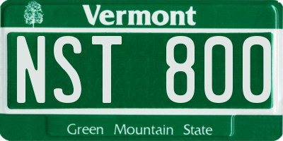 VT license plate NST800