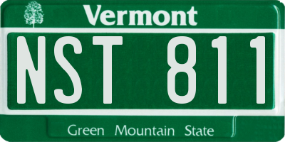 VT license plate NST811
