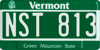 VT license plate NST813