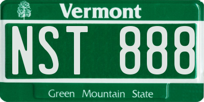 VT license plate NST888