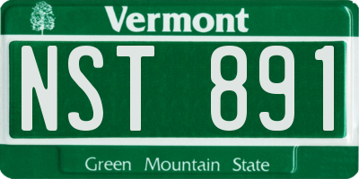 VT license plate NST891