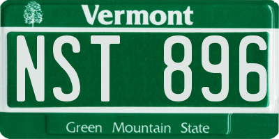 VT license plate NST896