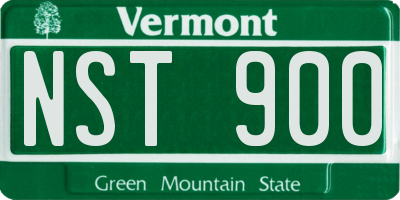 VT license plate NST900