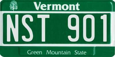 VT license plate NST901