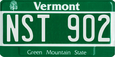 VT license plate NST902