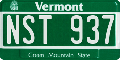 VT license plate NST937