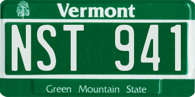 VT license plate NST941