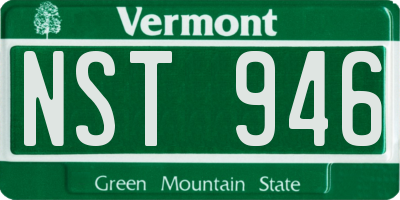 VT license plate NST946