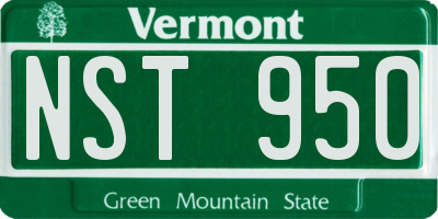 VT license plate NST950