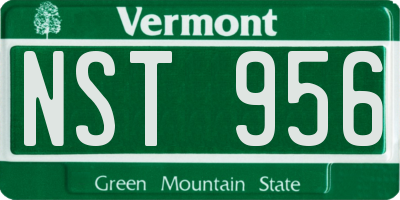 VT license plate NST956