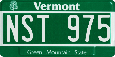 VT license plate NST975