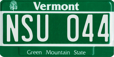 VT license plate NSU044