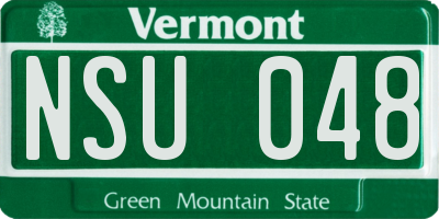 VT license plate NSU048