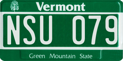 VT license plate NSU079