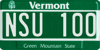 VT license plate NSU100