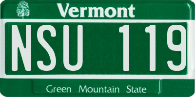 VT license plate NSU119
