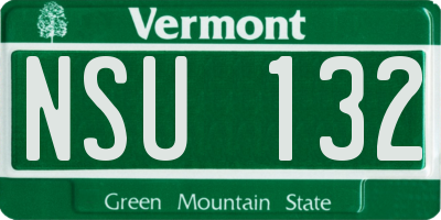 VT license plate NSU132