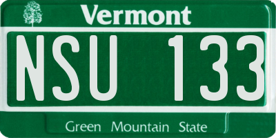 VT license plate NSU133