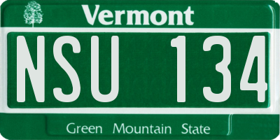 VT license plate NSU134
