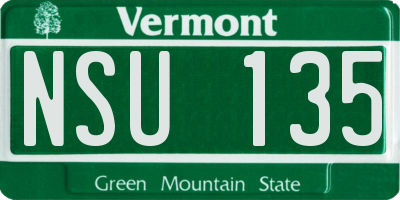 VT license plate NSU135