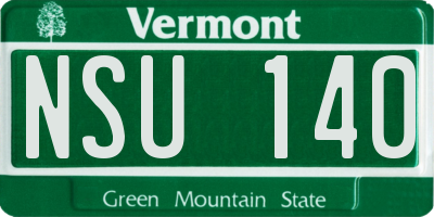 VT license plate NSU140