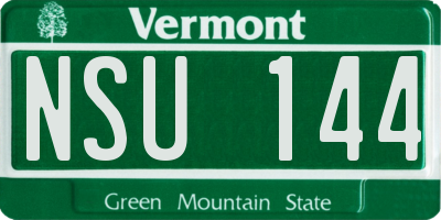 VT license plate NSU144
