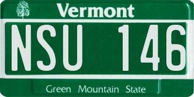 VT license plate NSU146