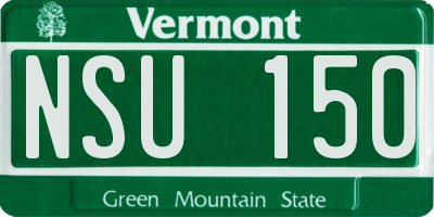 VT license plate NSU150