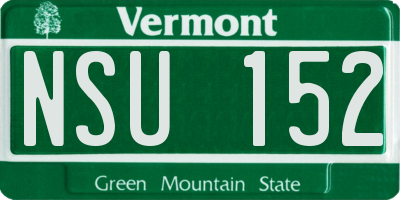 VT license plate NSU152