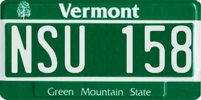 VT license plate NSU158
