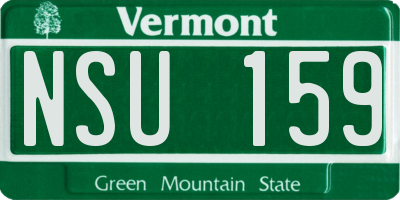 VT license plate NSU159