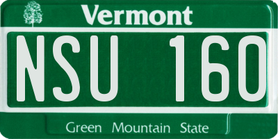 VT license plate NSU160