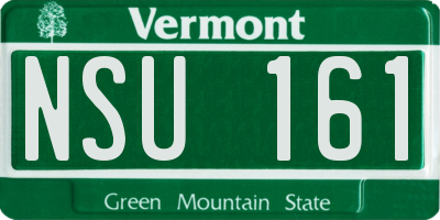 VT license plate NSU161