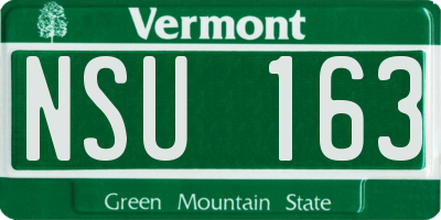 VT license plate NSU163