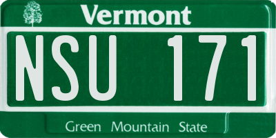 VT license plate NSU171