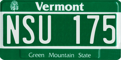 VT license plate NSU175