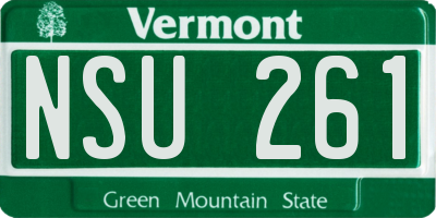 VT license plate NSU261